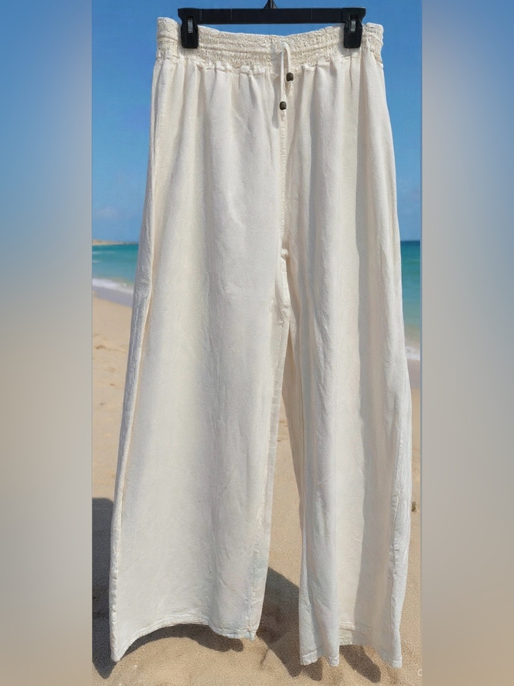 Seaspice 100% Cotton Wide-Leg Linen Pants